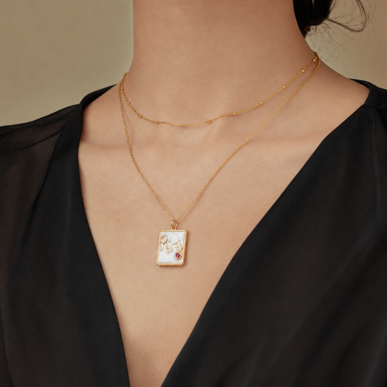 Mama Charm Pendant Necklace