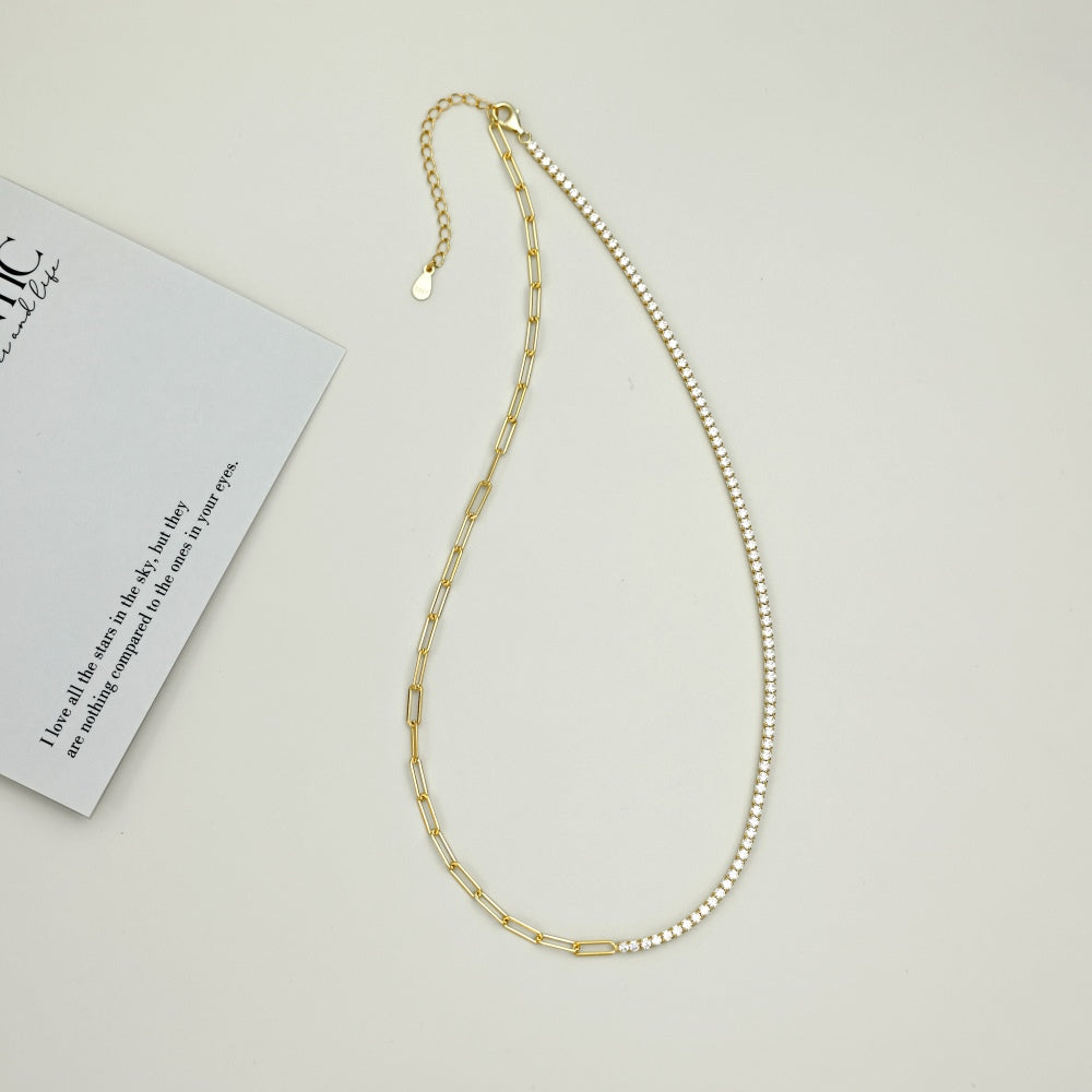 Paperclip Tennis Necklace