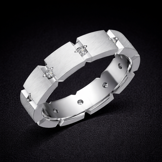 Ten Stone Wedding Band