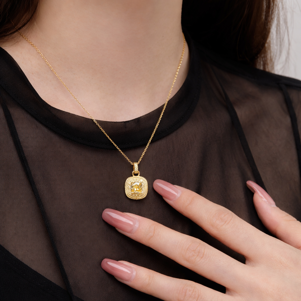 Square Pendant Necklace
