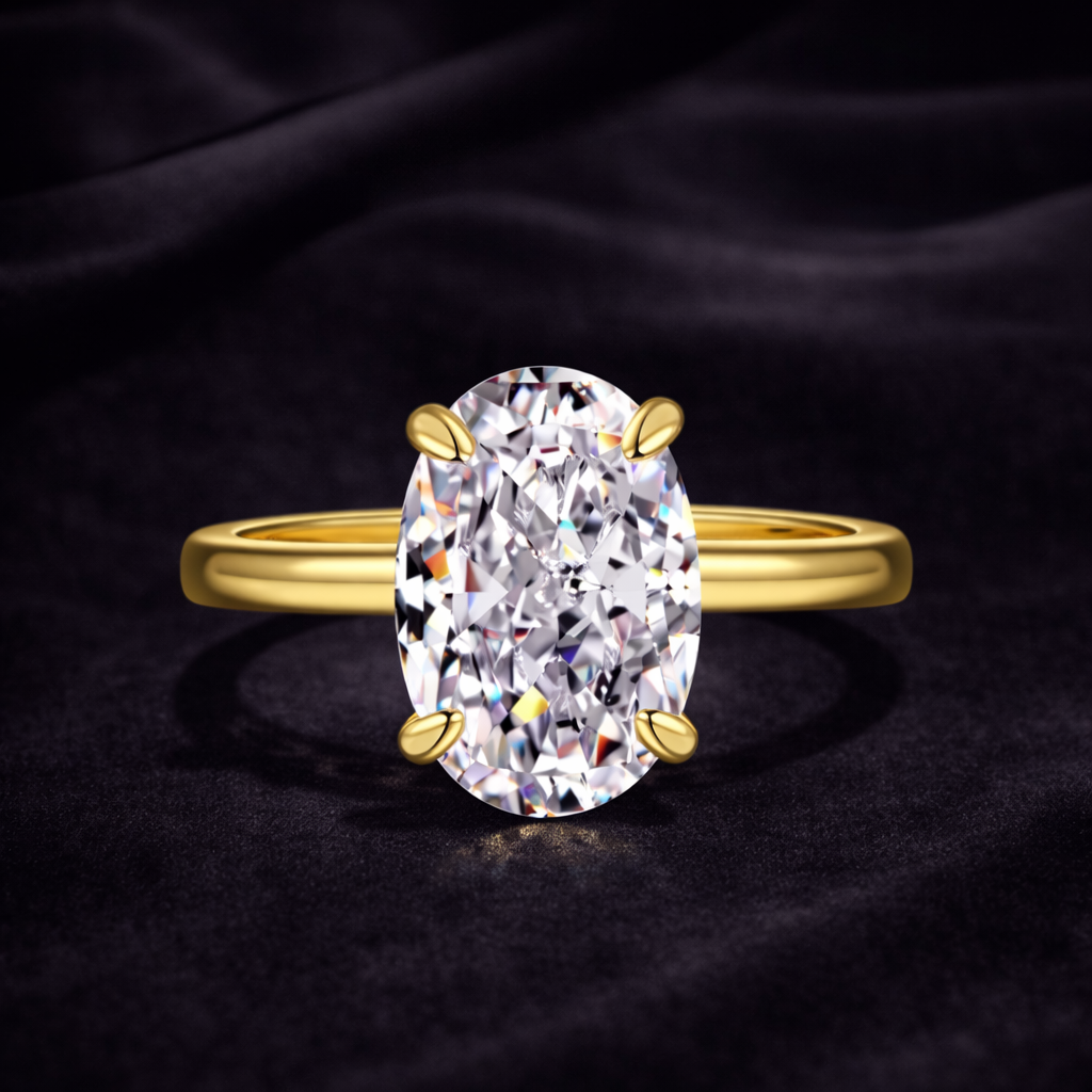 3.5 Carat White Crystal Cocktail Ring