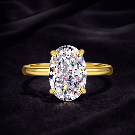 3.5 Carat White Crystal Cocktail Ring