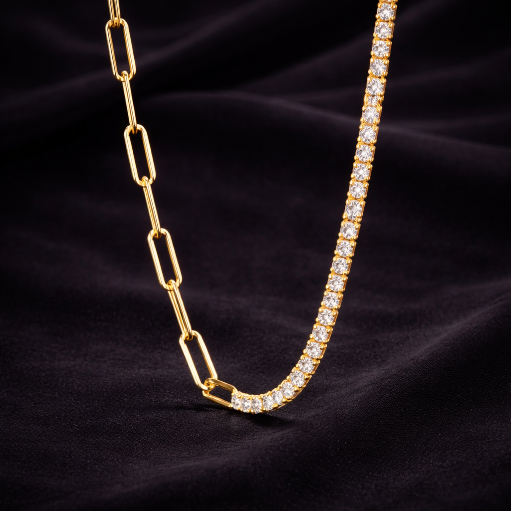 Paperclip Tennis Necklace
