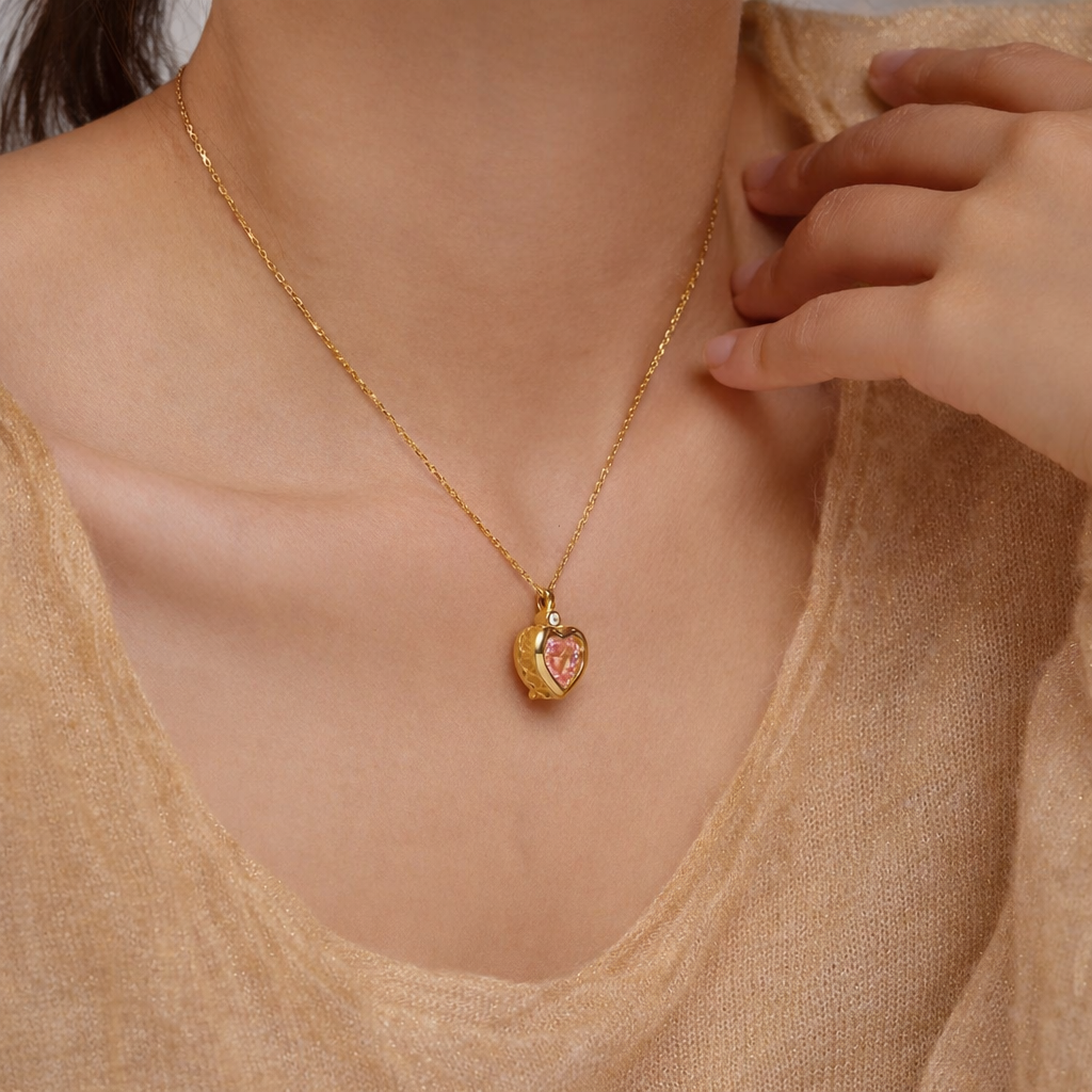 Heart Locket Pendant Necklace