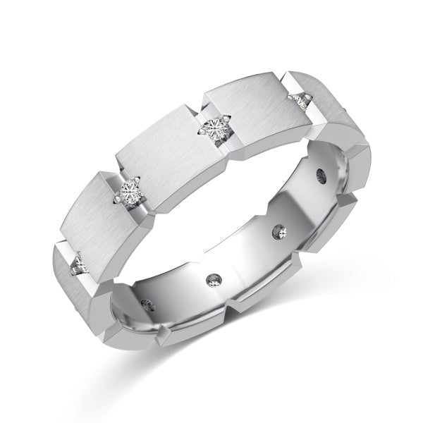 Ten Stone Wedding Band