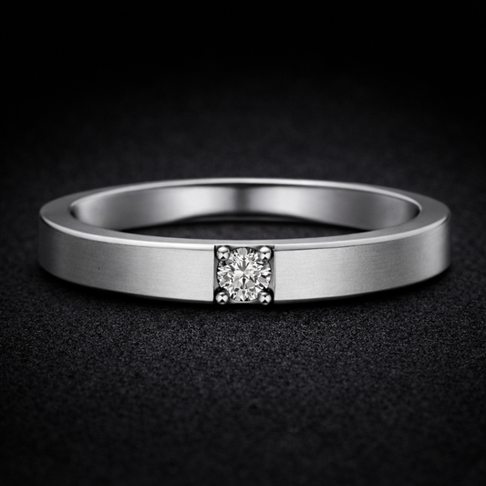 Solitaire Wedding Band